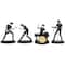 Black Polystone Rock Band Musician Sculpture with Gold & Silver Accents Set